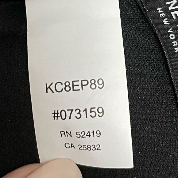 Kenneth Cole Black Halter Neck Strappy Bikini Top Gold Metal Button Detail Large - Picture 9 of 11